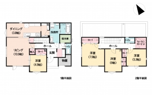 北35条建売SUUMO用平面図（敷地図付）